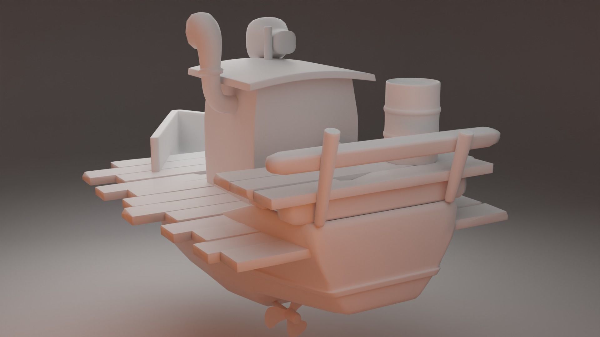 Old Boat 3D model_3