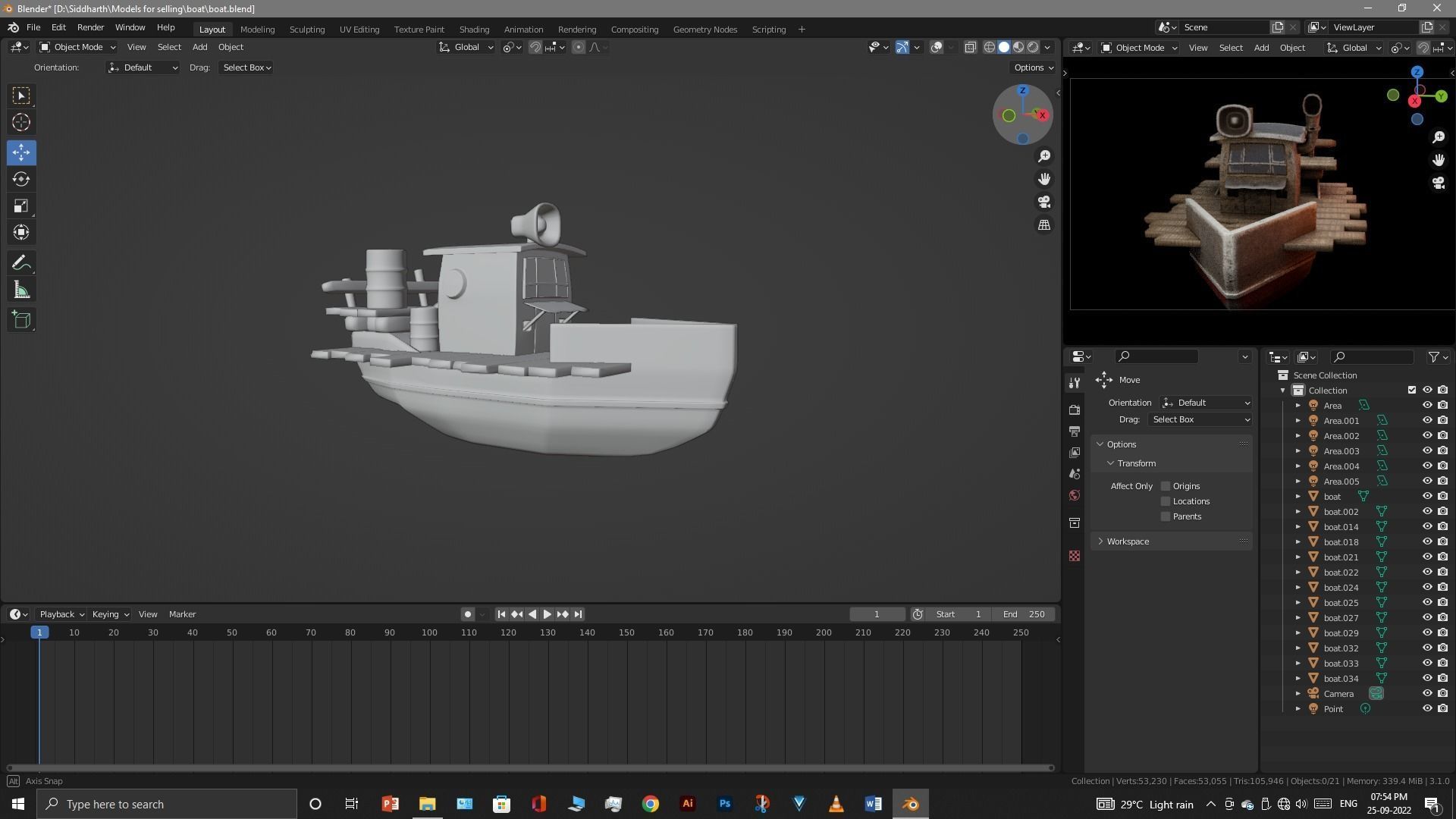 Old Boat 3D model_17