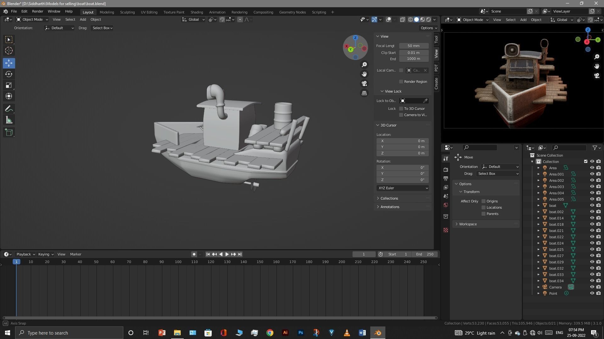 Old Boat 3D model_12
