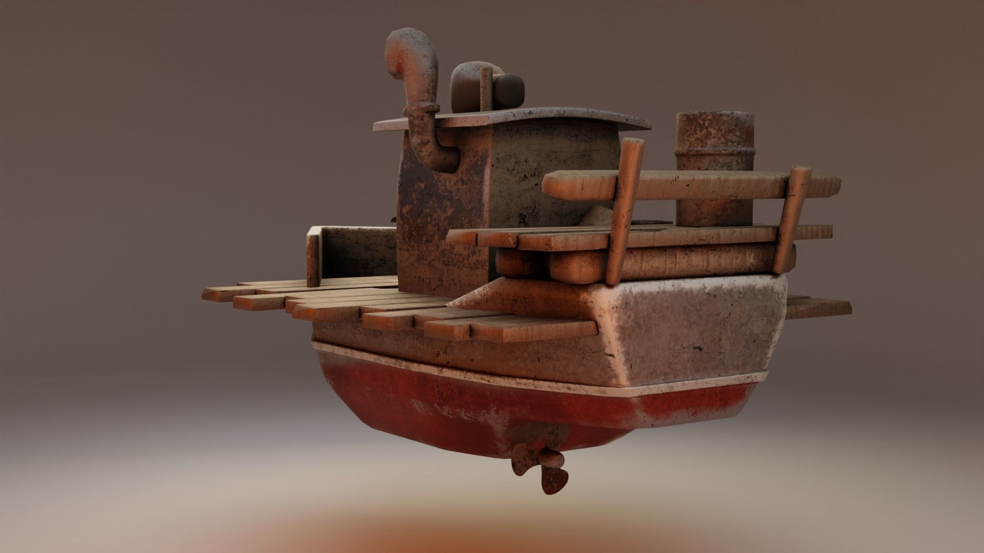 Old Boat 3D model_4