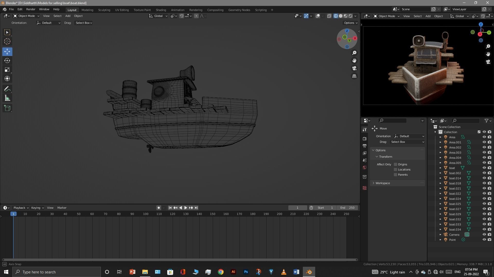 Old Boat 3D model_43