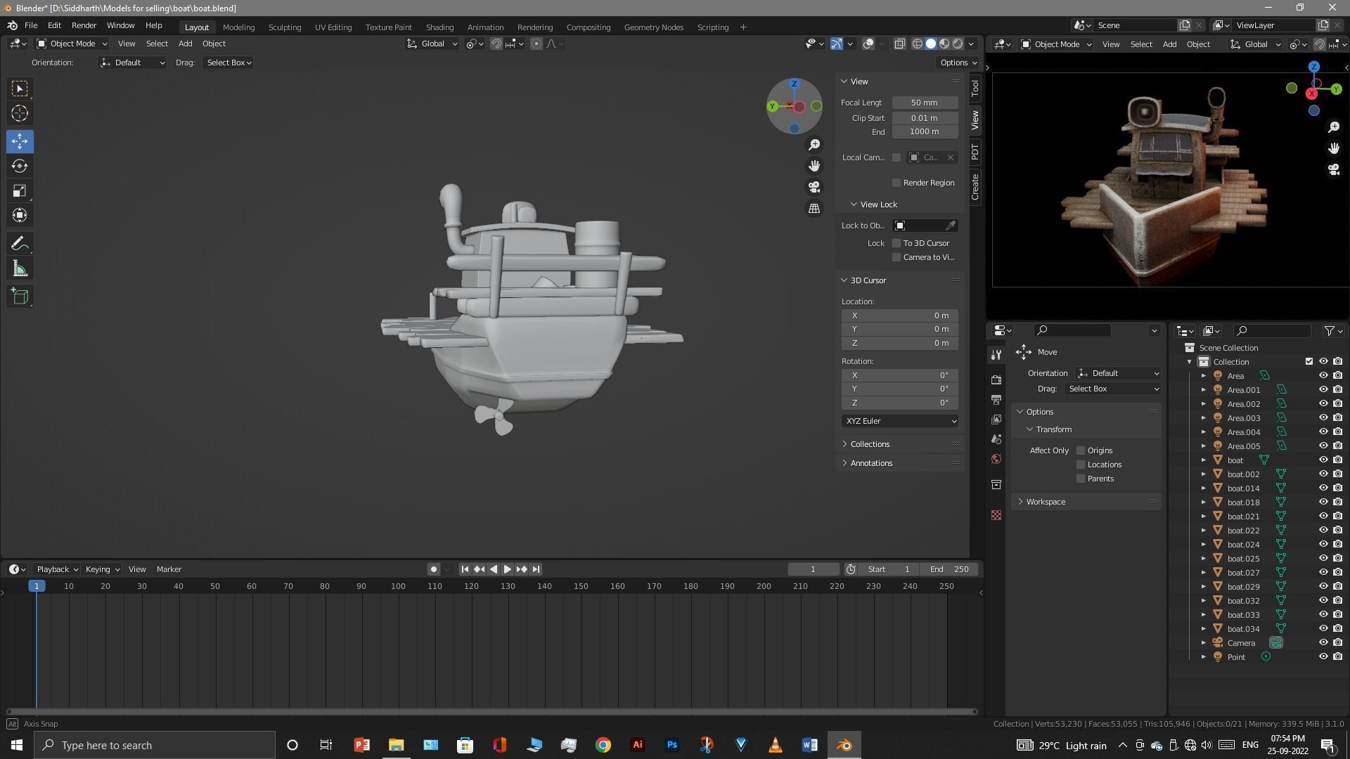 Old Boat 3D model_10