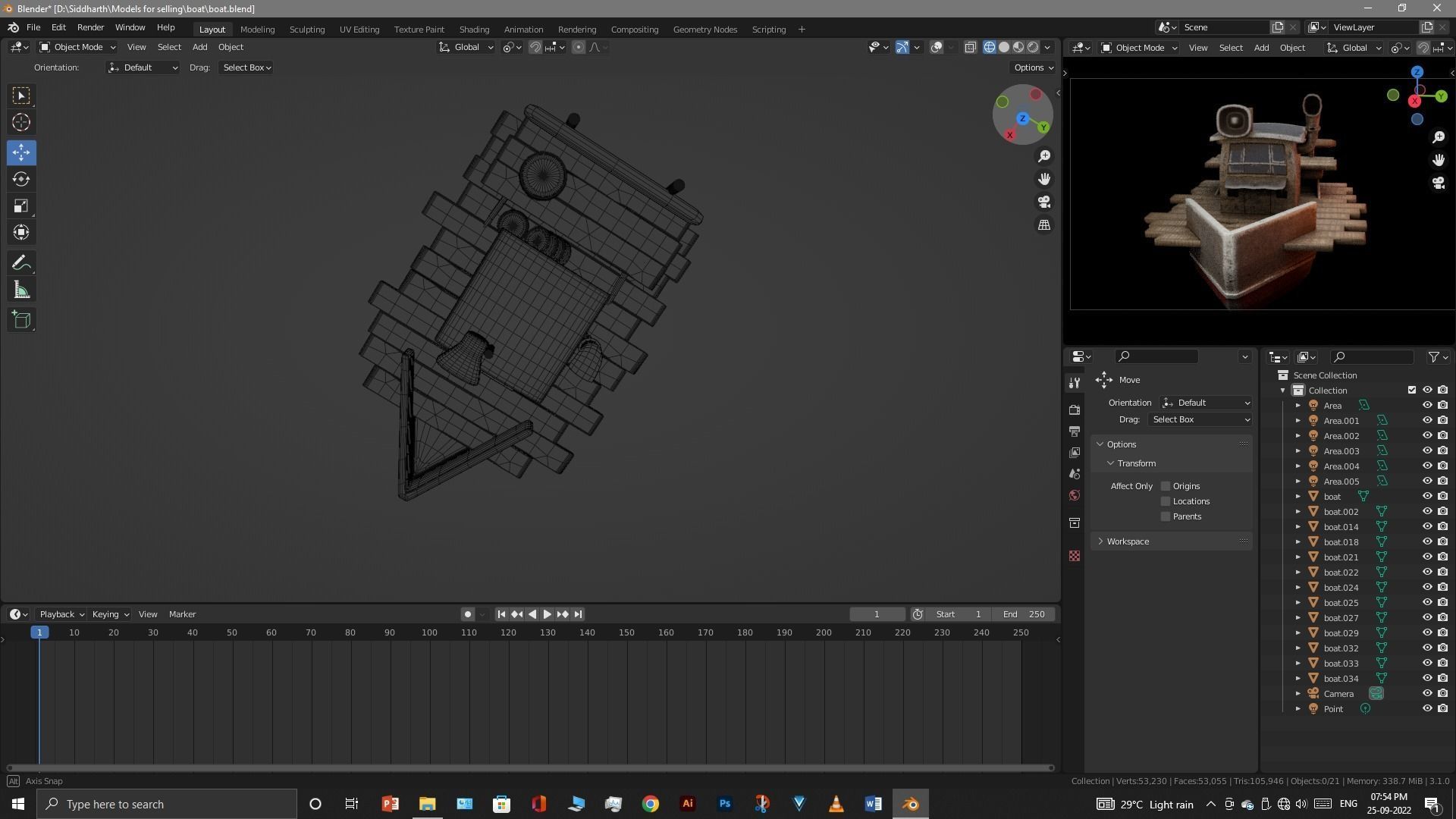 Old Boat 3D model_38