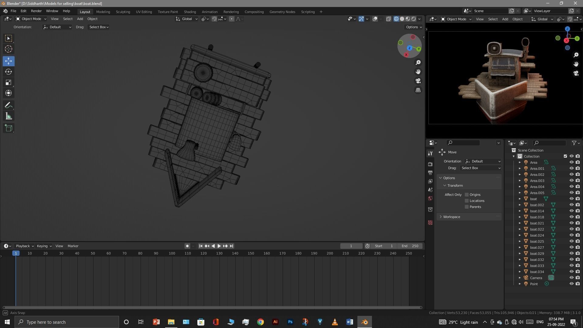 Old Boat 3D model_39