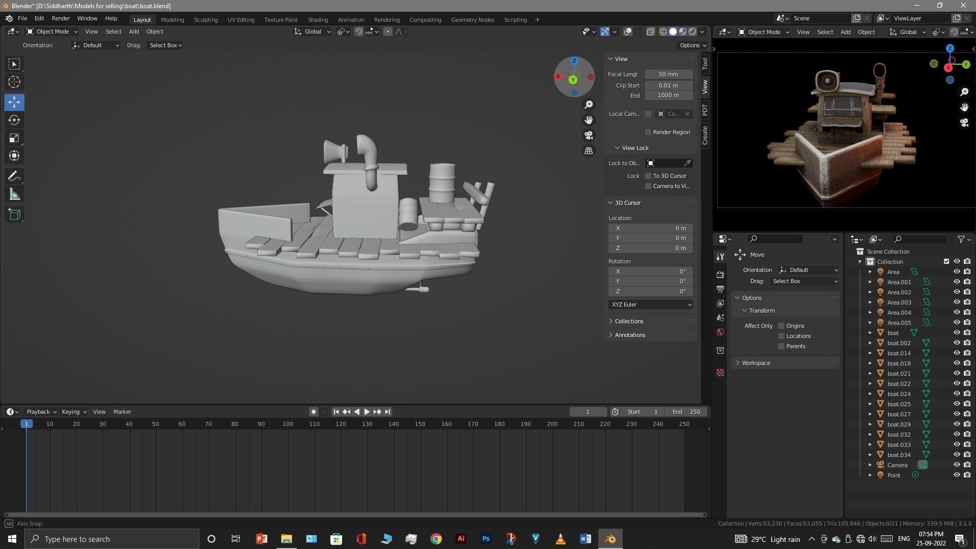 Old Boat 3D model_13
