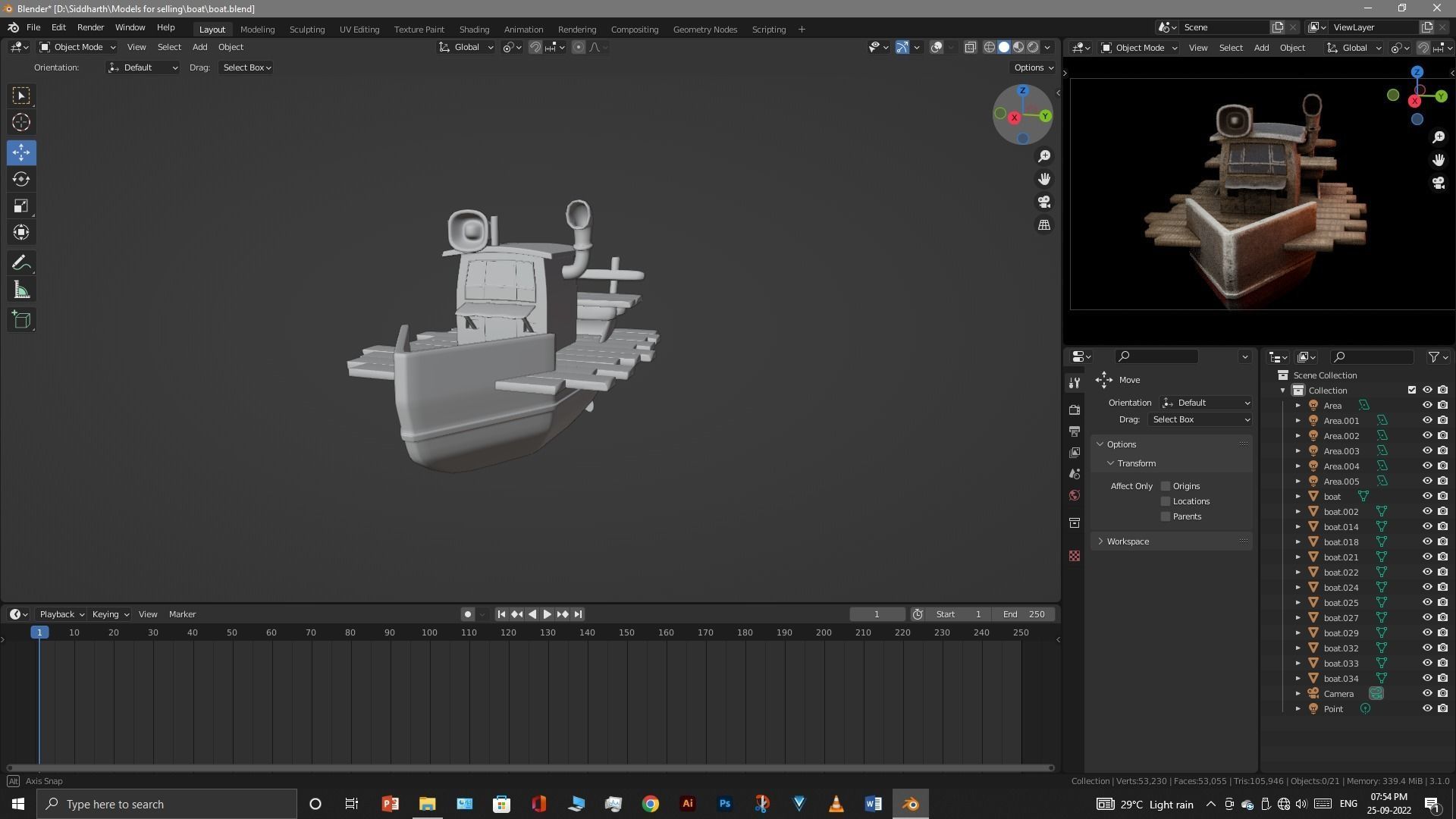 Old Boat 3D model_16