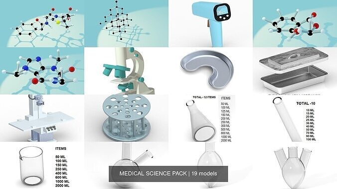 MEDICAL SCIENCE PACK 3D Model Collection