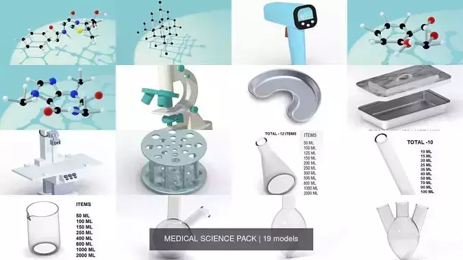 MEDICAL SCIENCE PACK 3D Model Collection