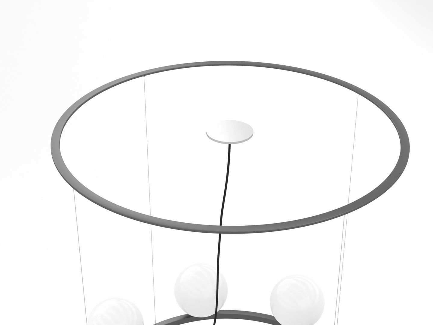 Circular Chandelier 003 3D model_4