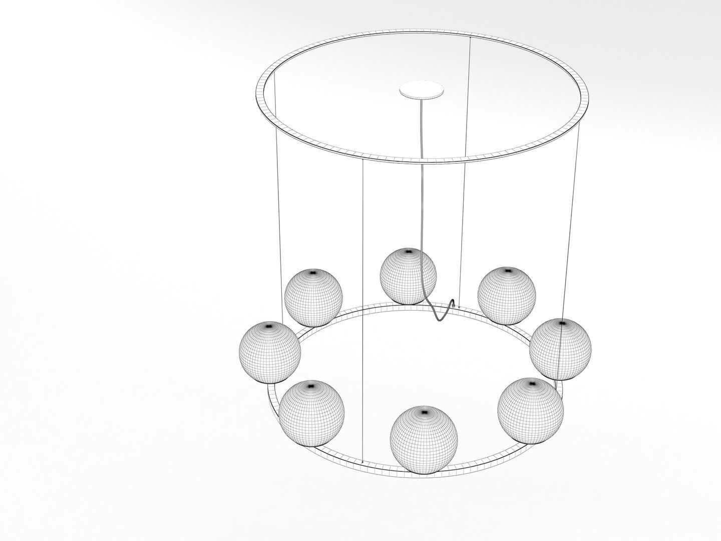 Circular Chandelier 003 3D model_10