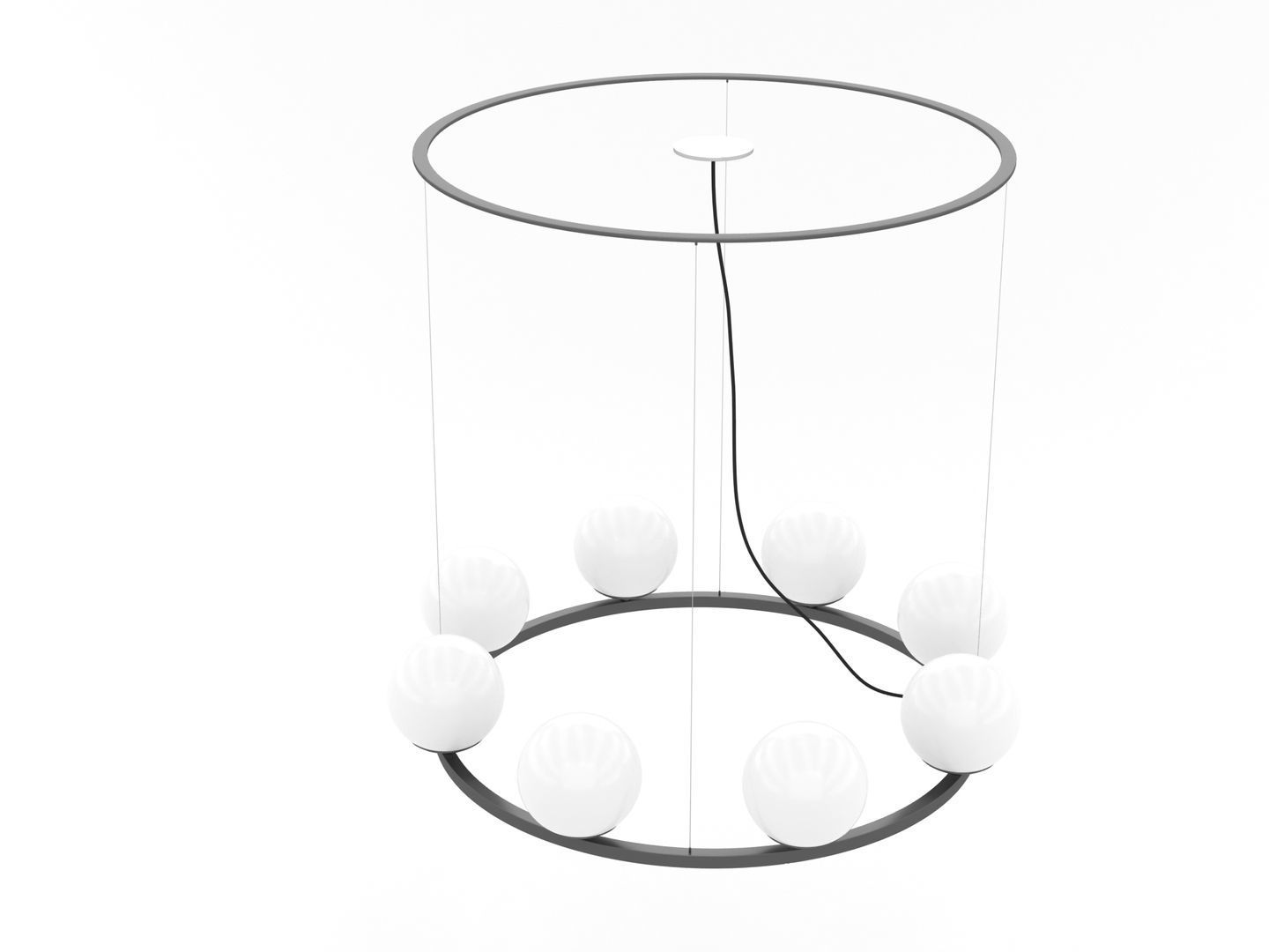 Circular Chandelier 003 3D model_1