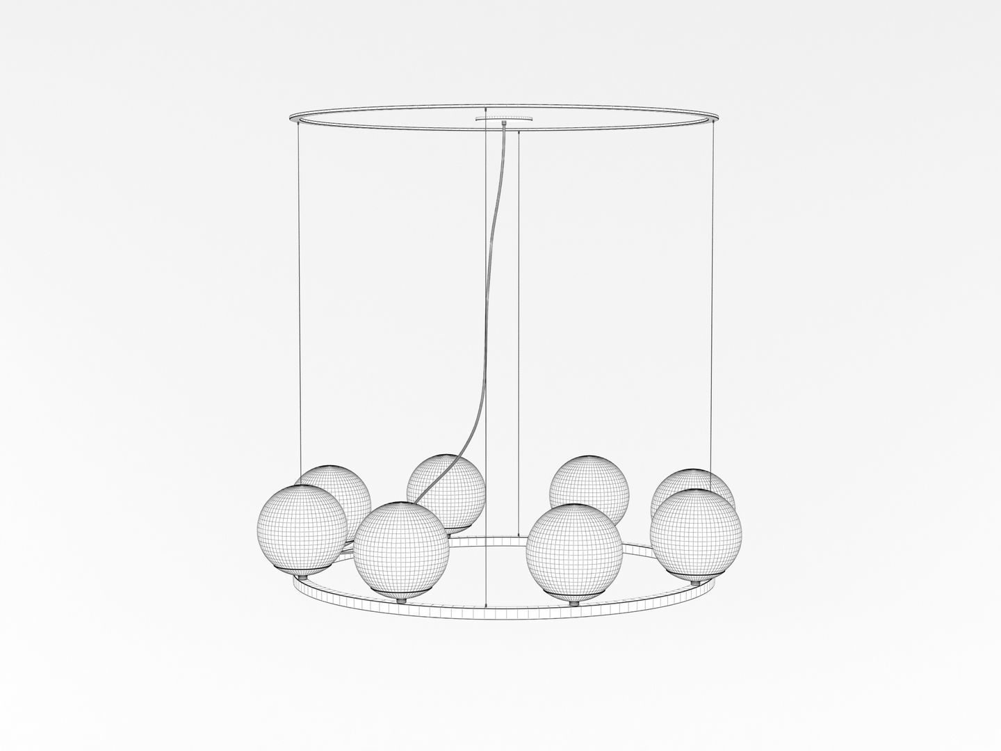 Circular Chandelier 003 3D model_14