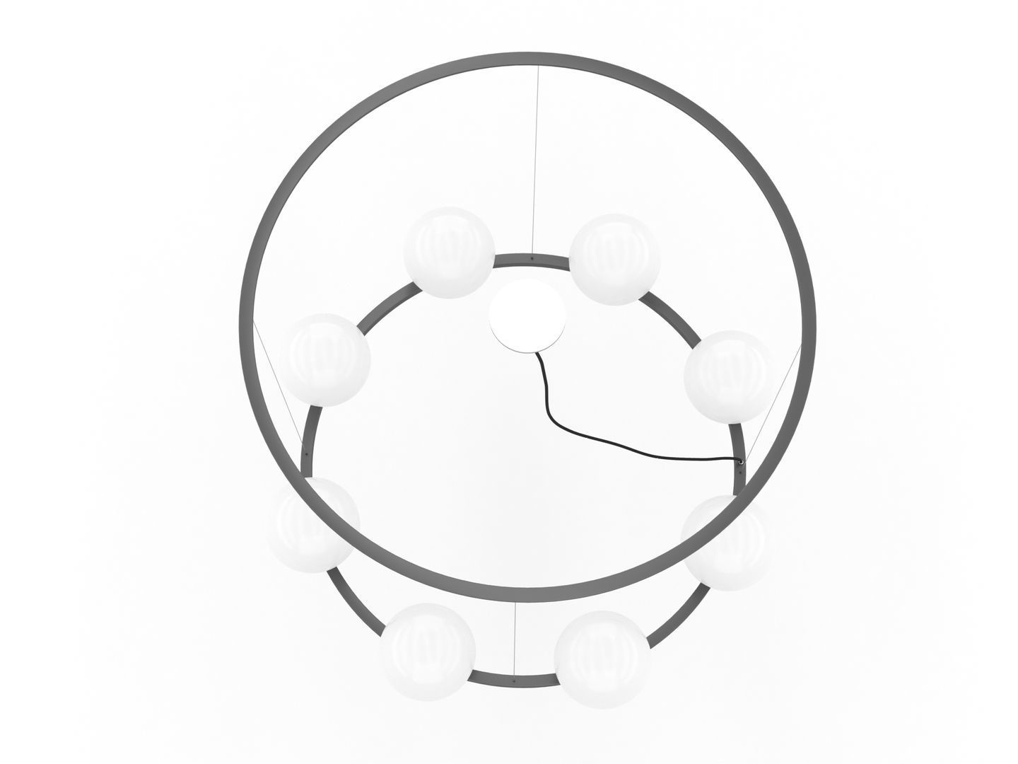 Circular Chandelier 003 3D model_7