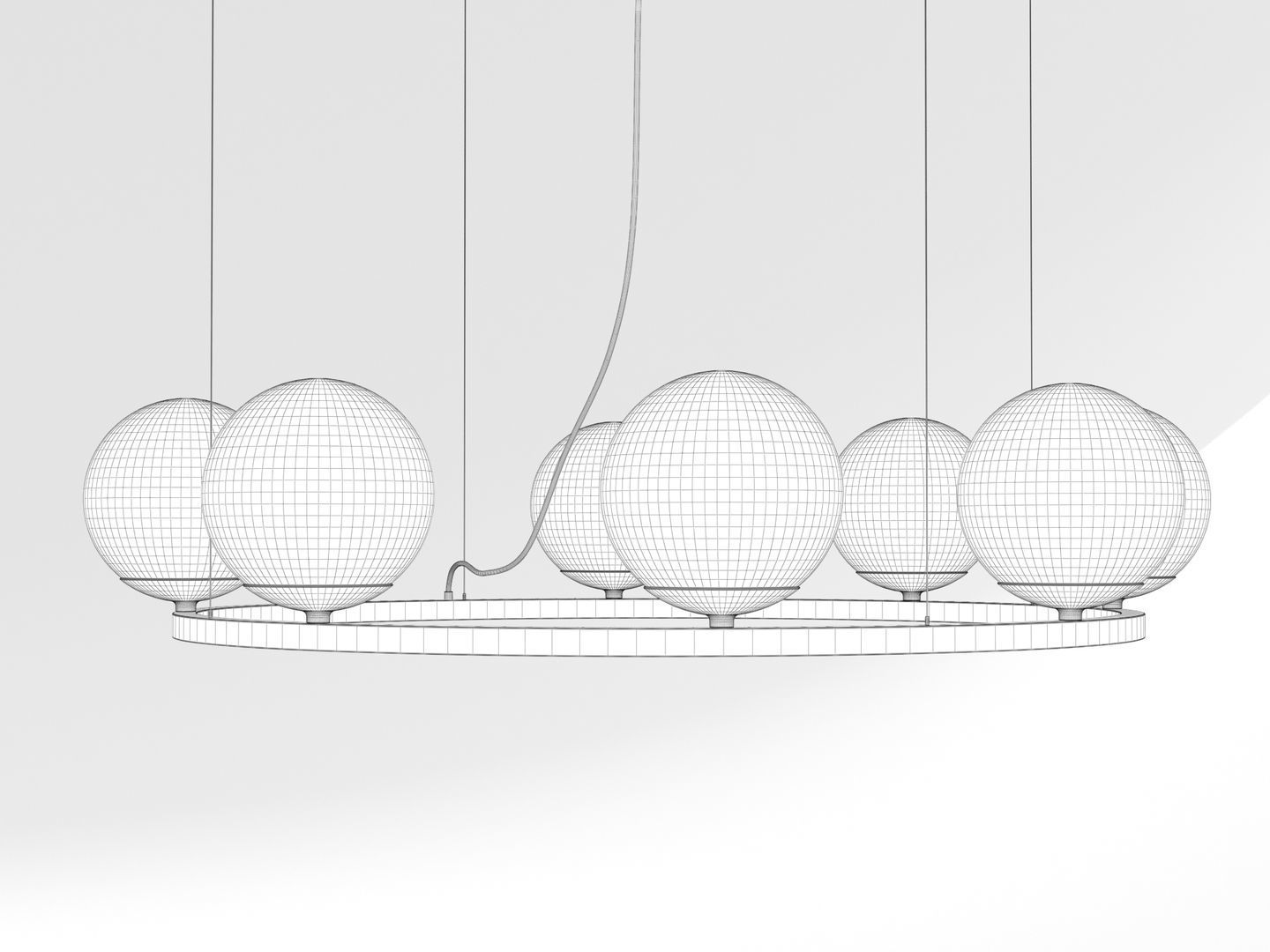 Circular Chandelier 003 3D model_11
