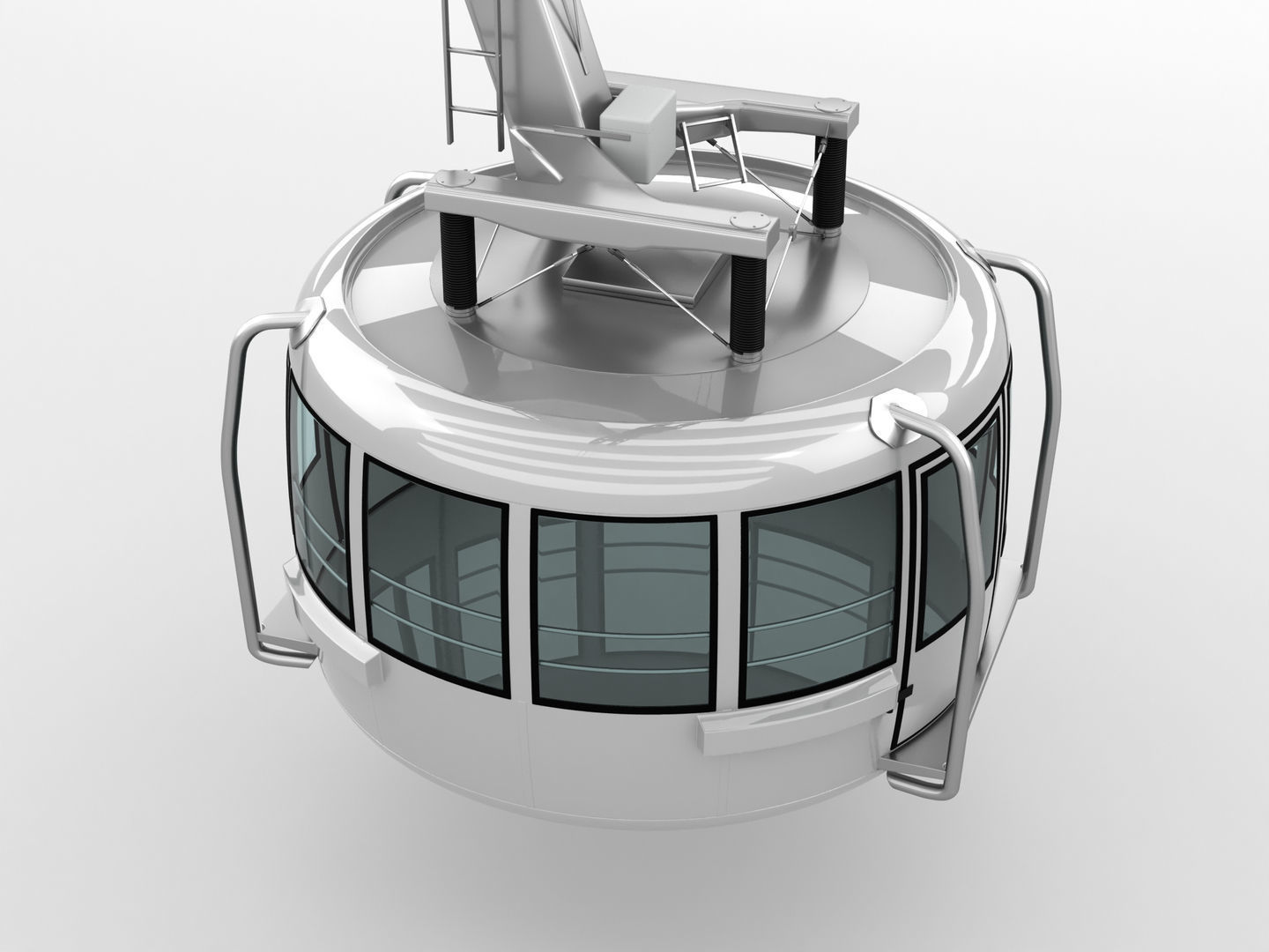 Cable Car Ski Lift 3D model_2