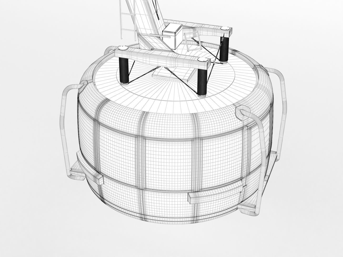 Cable Car Ski Lift 3D model_11