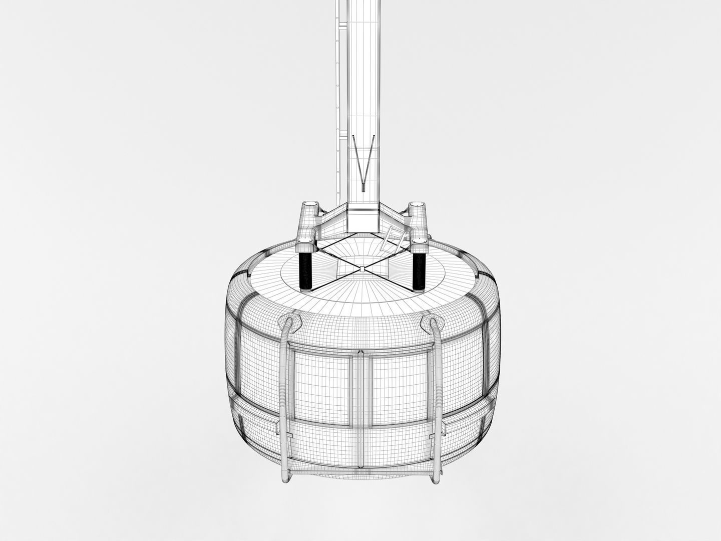 Cable Car Ski Lift 3D model_10