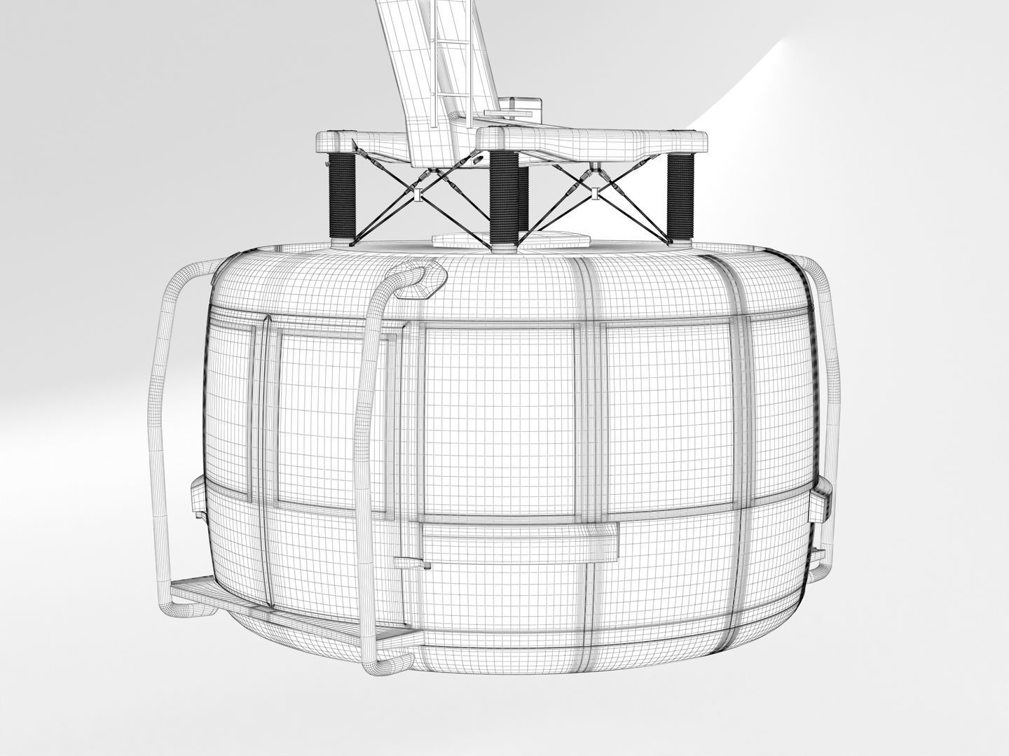 Cable Car Ski Lift 3D model_12