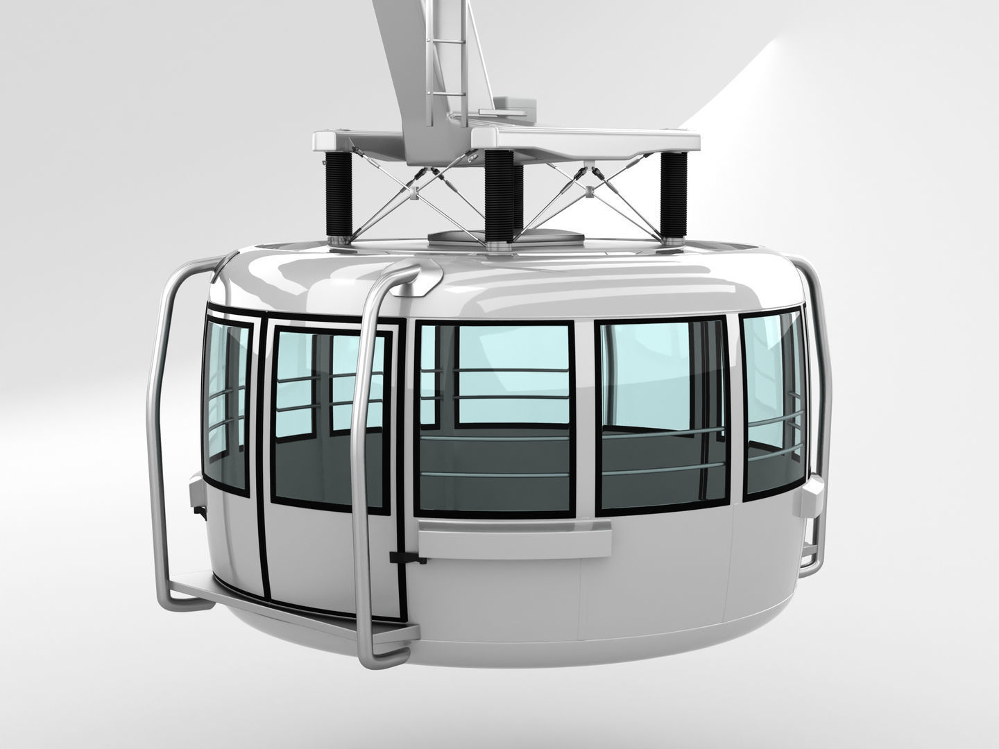 Cable Car Ski Lift 3D model_3