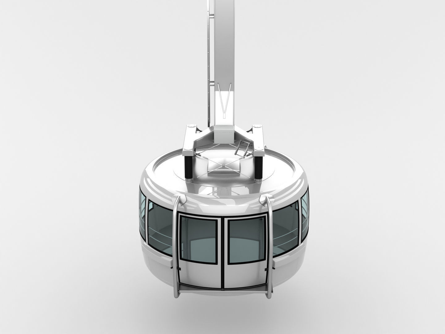 Cable Car Ski Lift 3D model_1