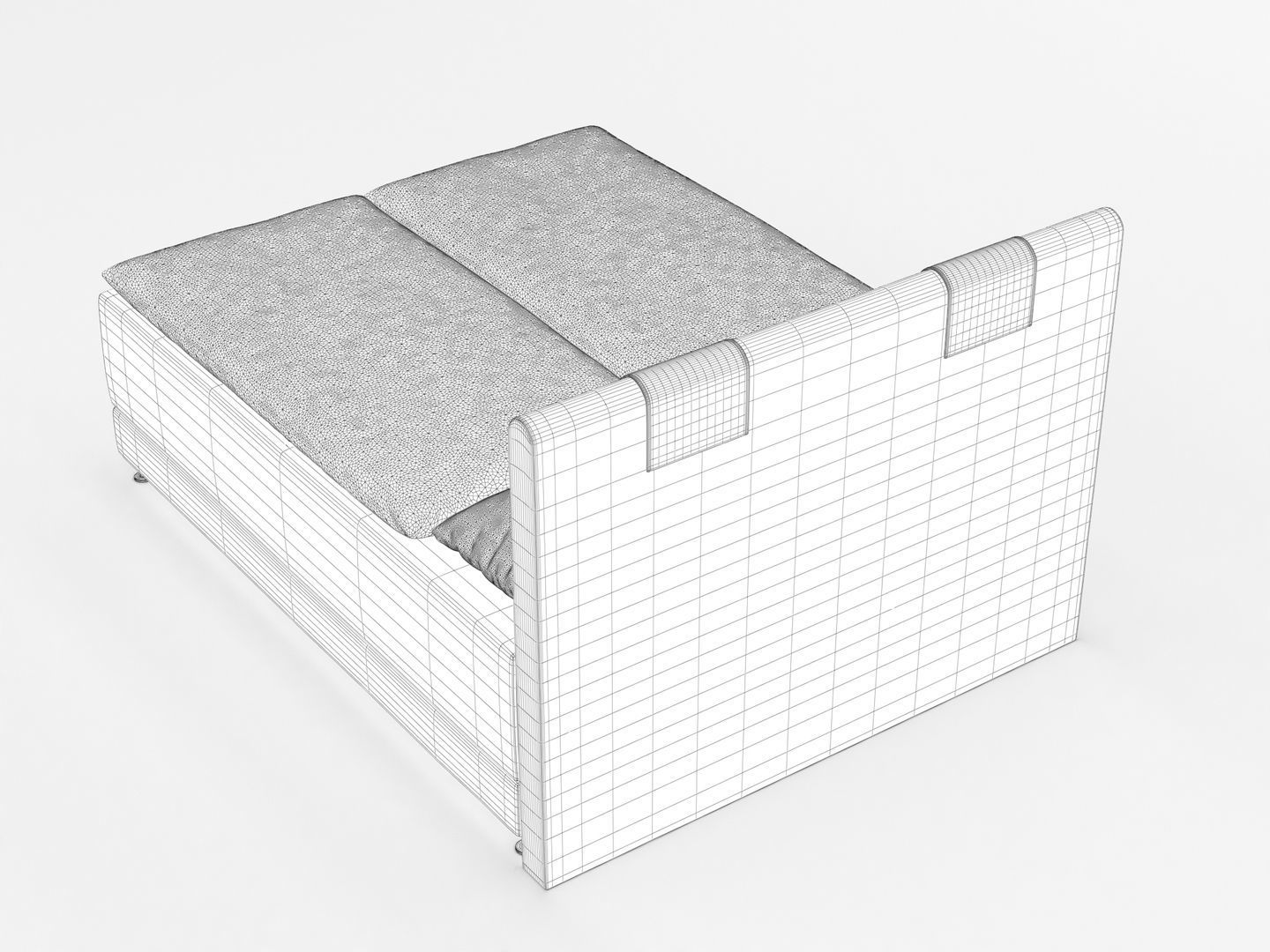 Single Bed x 2 3D model CGTrader