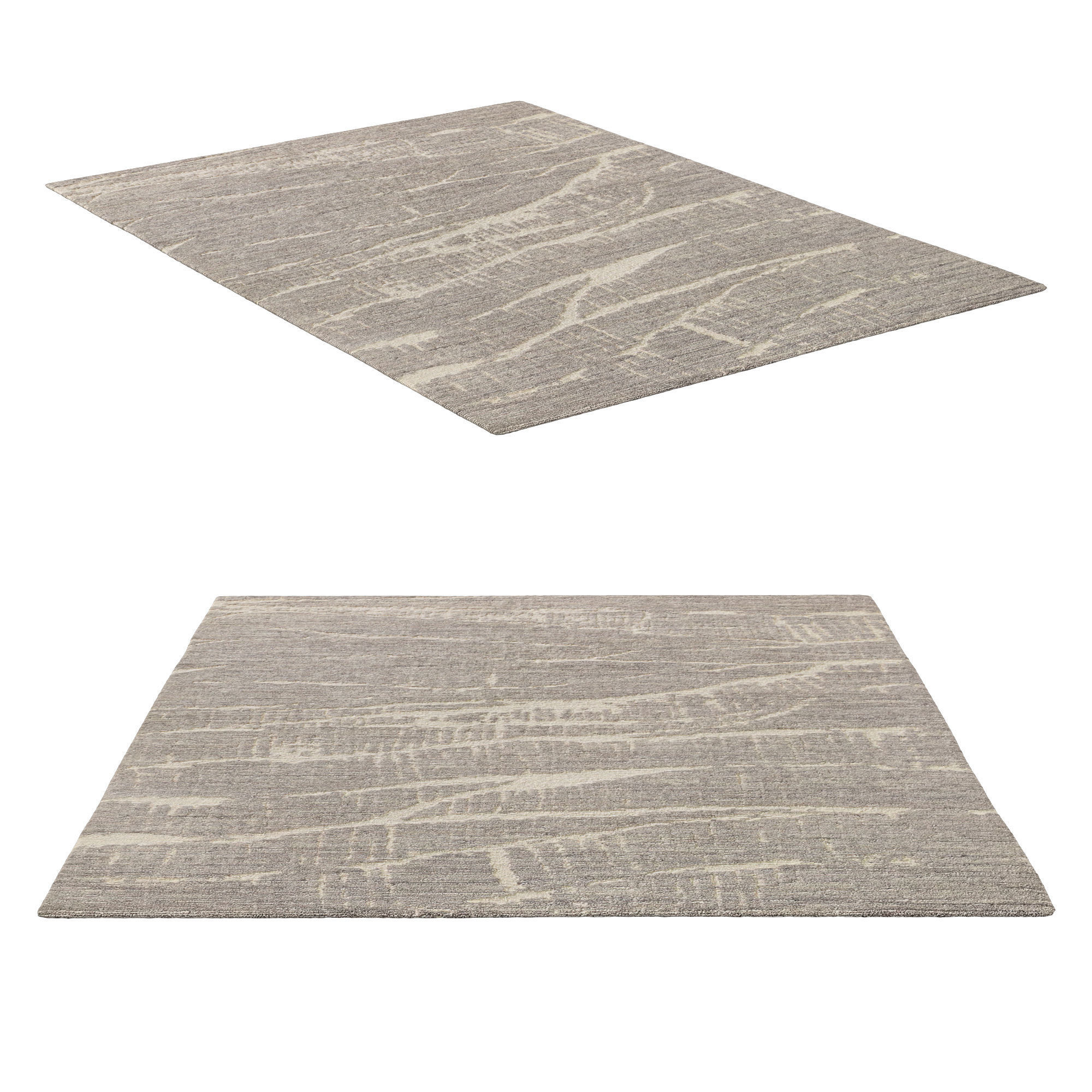 STRATI HAND-KNOTTED WOOL RUG B 3D model_6