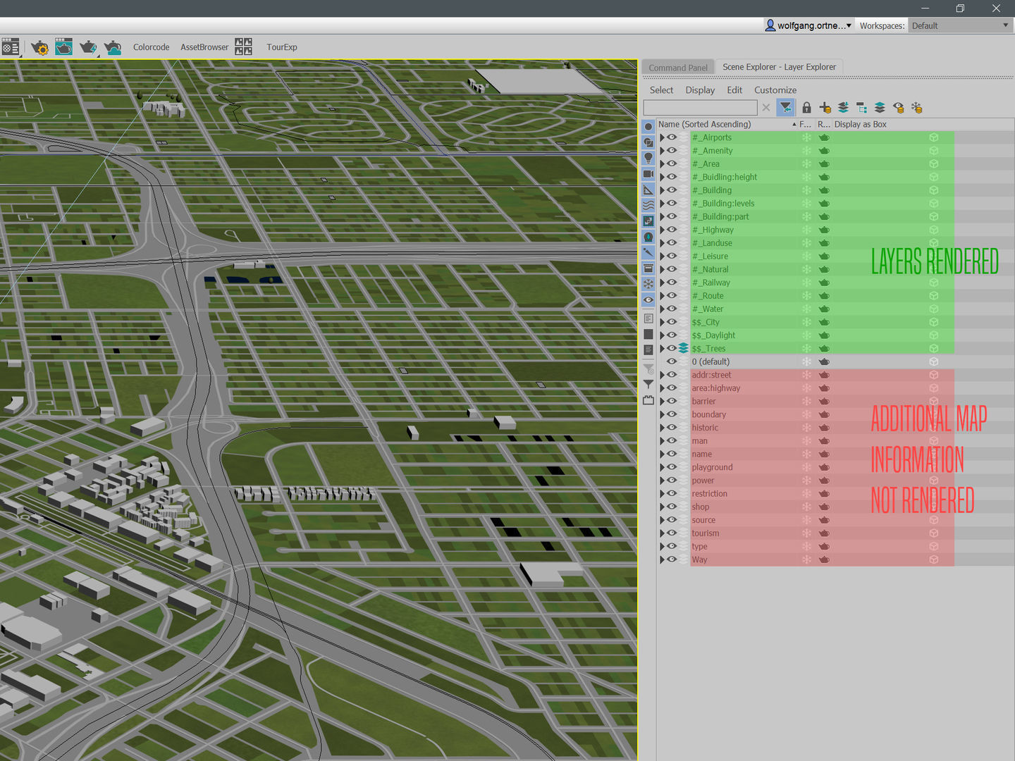 Fresno 50x50km 3D City Map 3D model_11