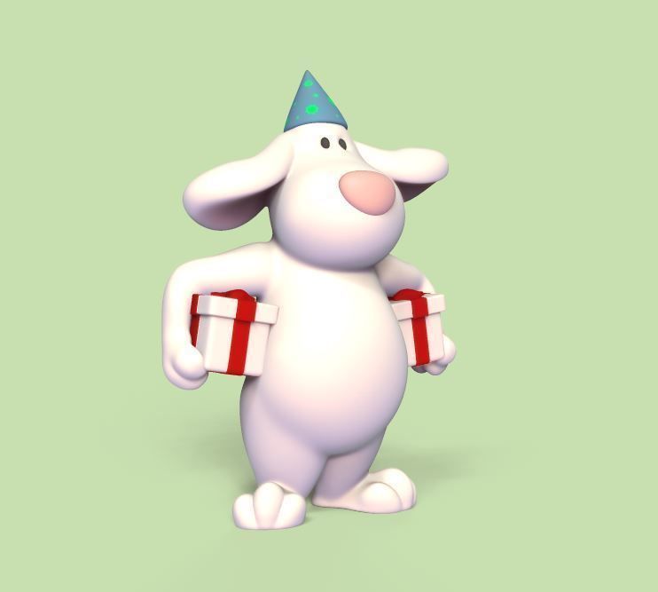 Rabbit Gift 3D print model_1