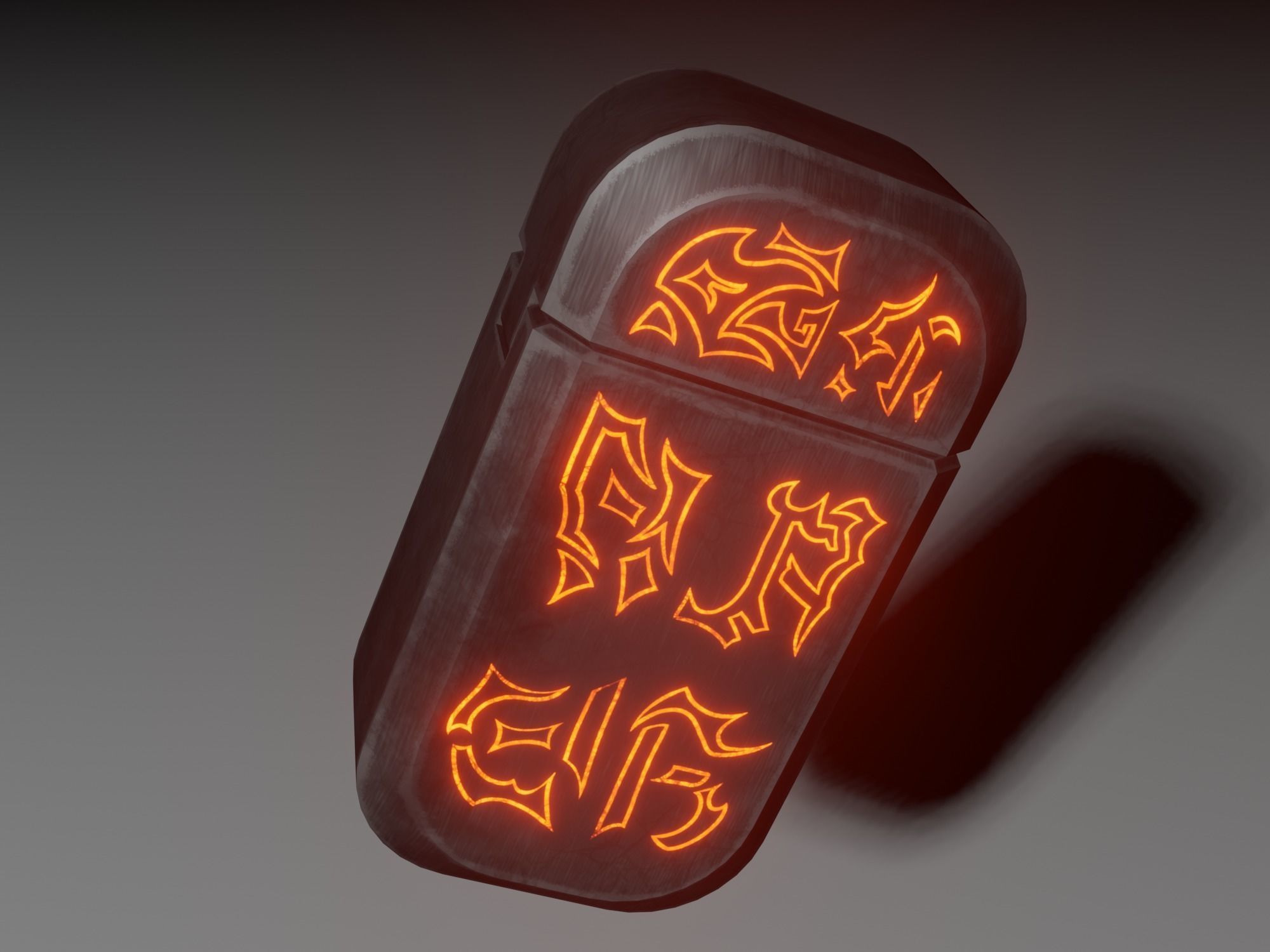 Lighter with pentagram Low-poly 3D model_3