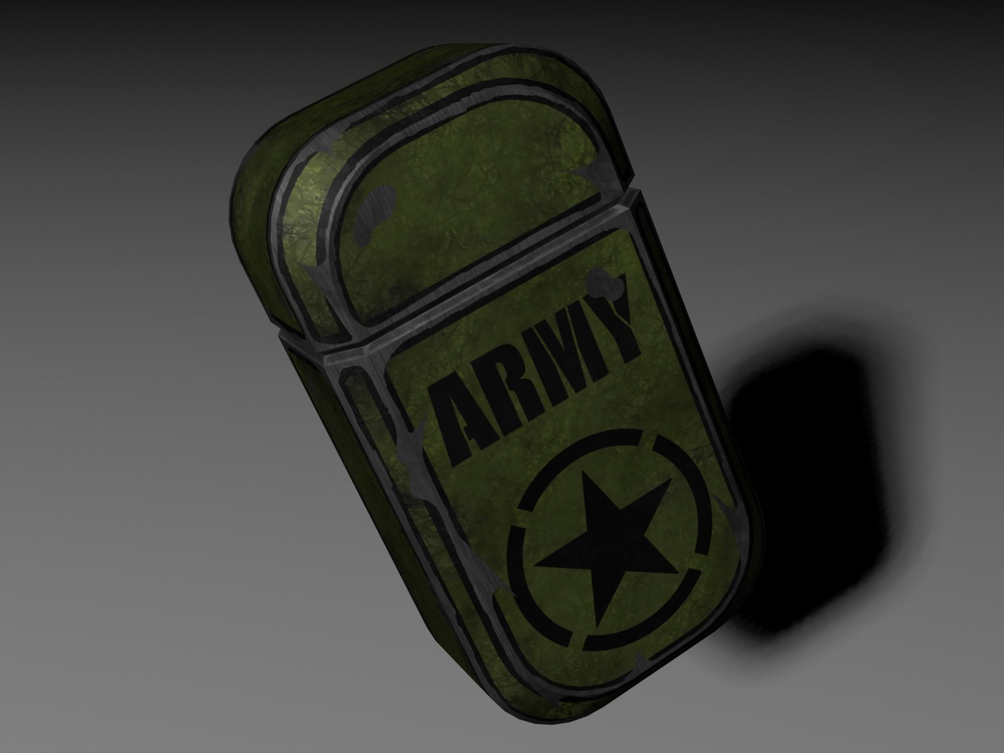 Lighter with pentagram Low-poly 3D model_9