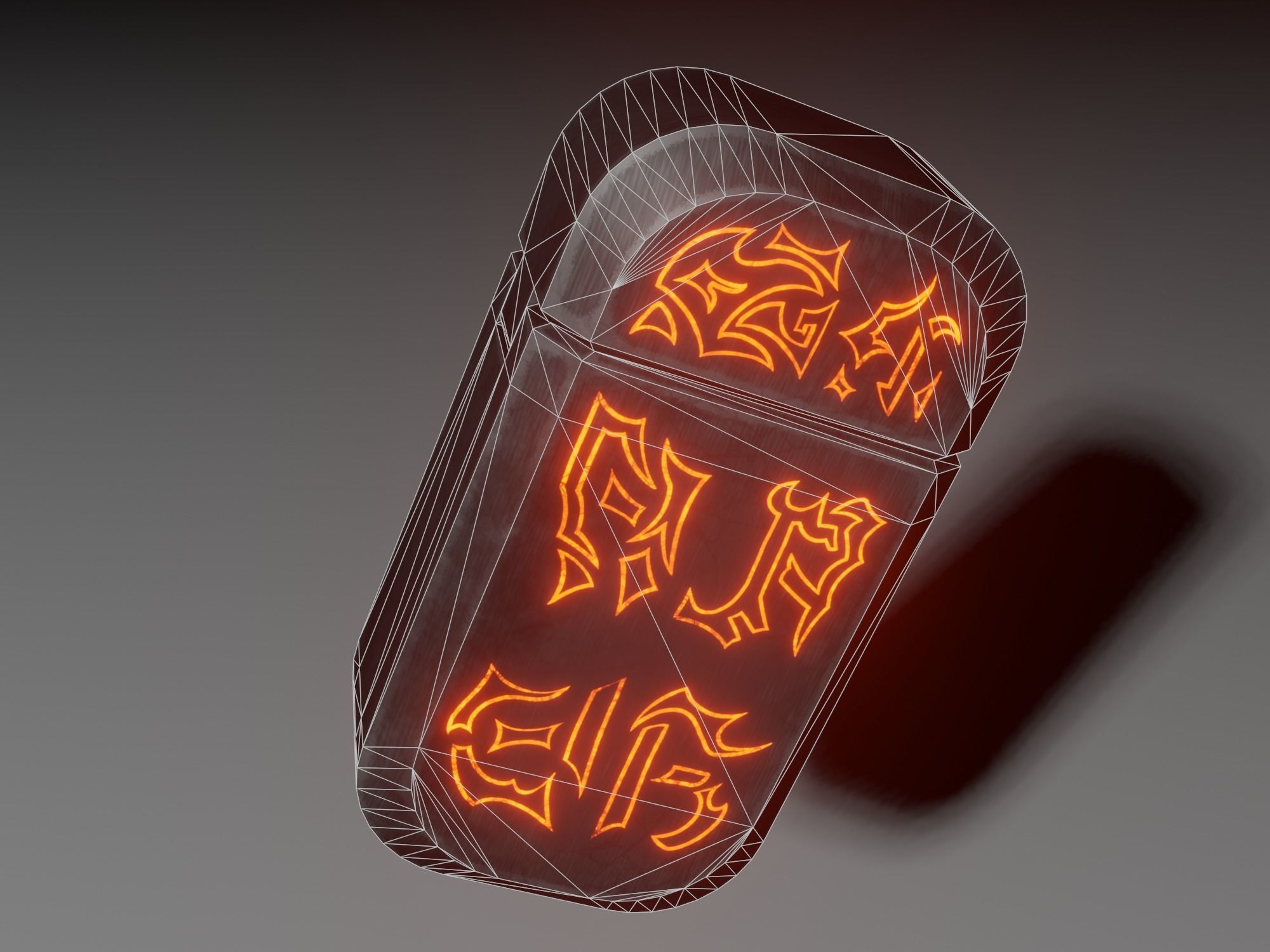 Lighter with pentagram Low-poly 3D model_6