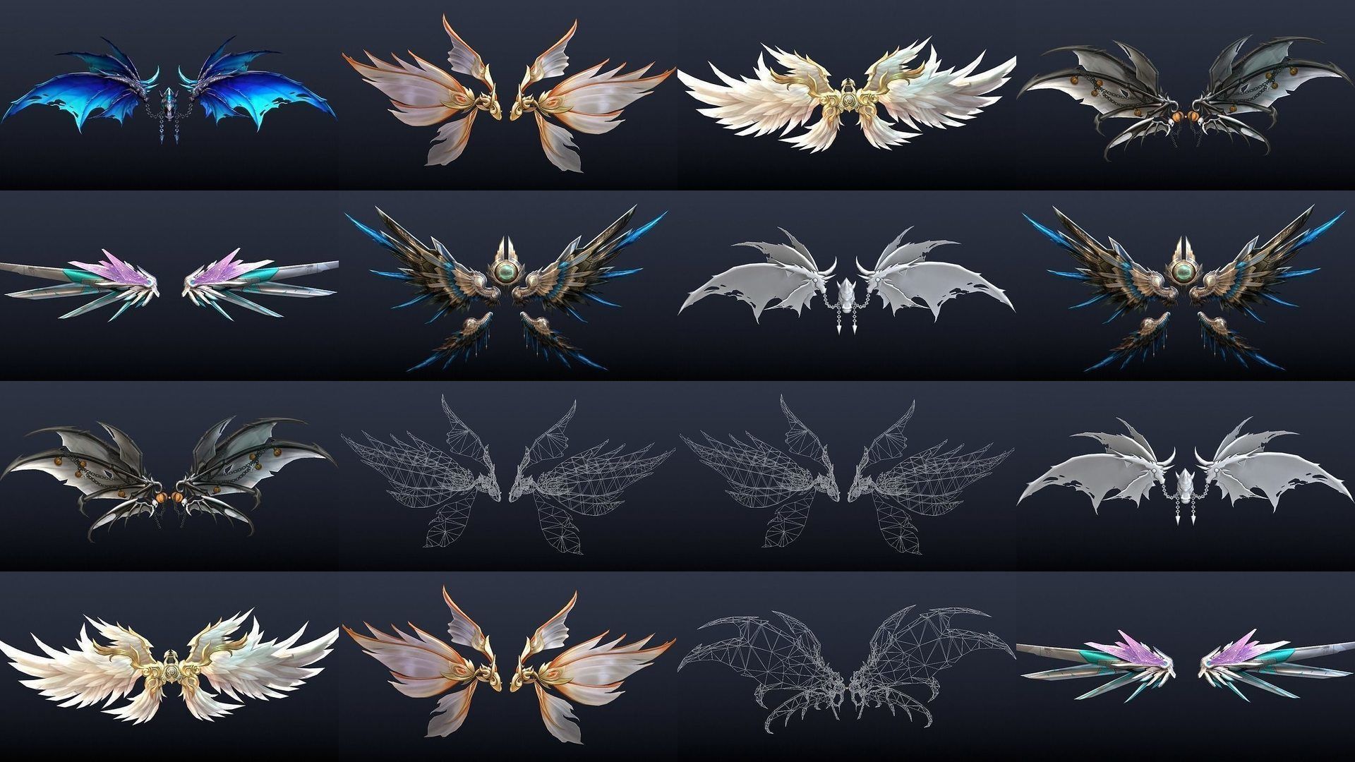 54 pieces Wing Pack 3D Model Collection_5