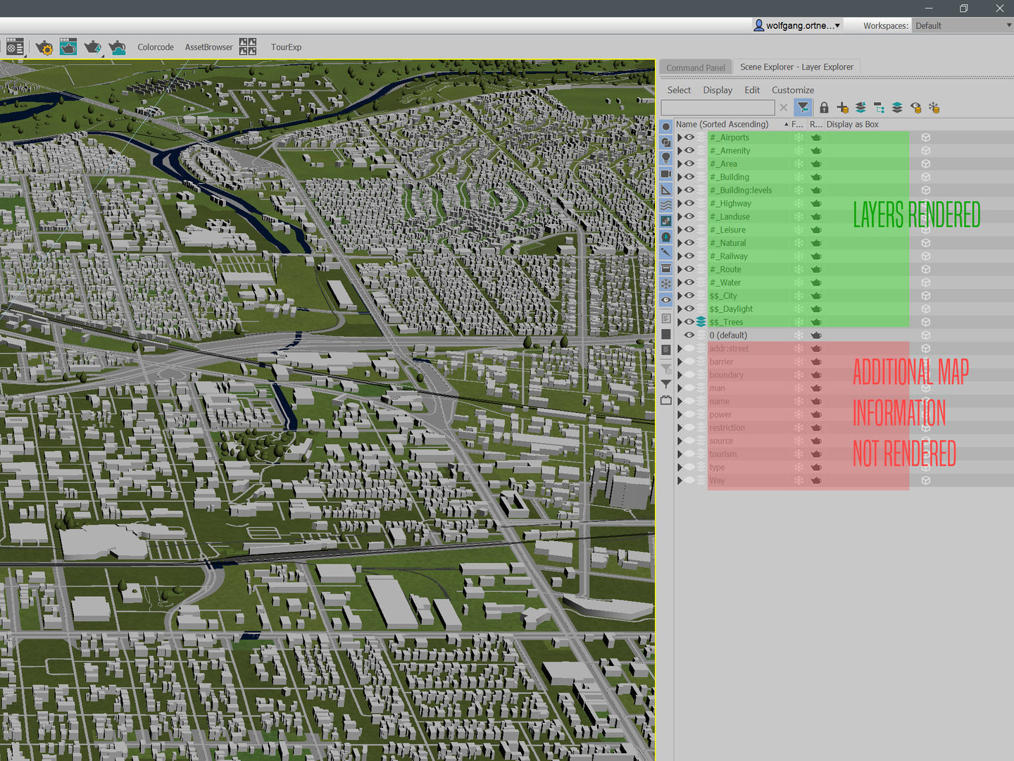 Bakersfield 50x50km City Map Model 3D model_11