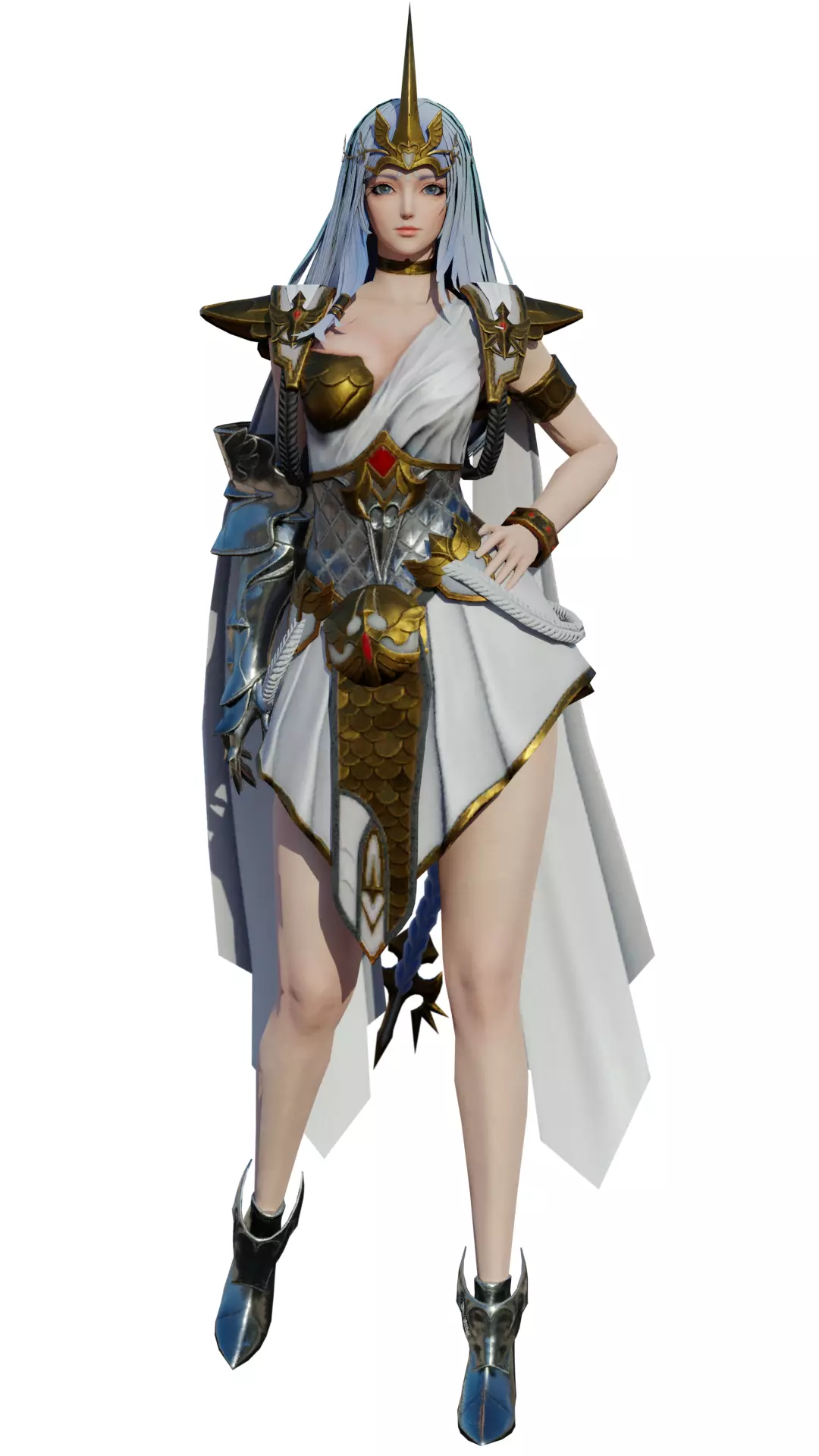 Athena the Warrior Low-poly 3D model_0