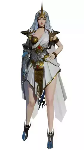 Athena the Warrior Low-poly 3D model