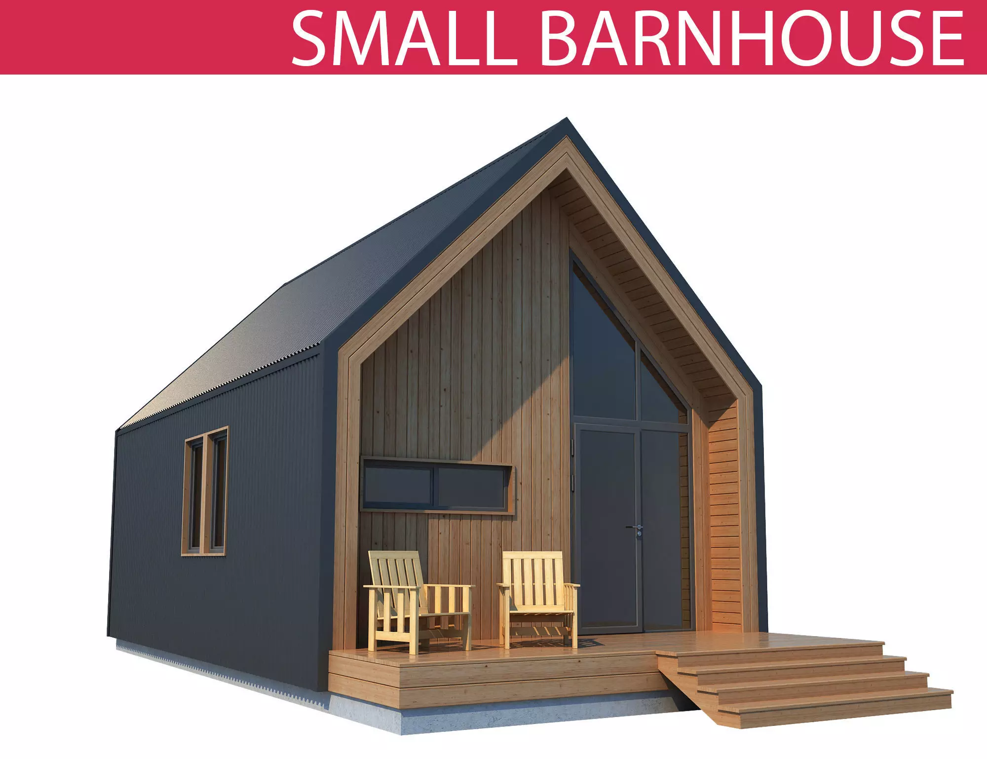 Small Barnhouse 3D model_0