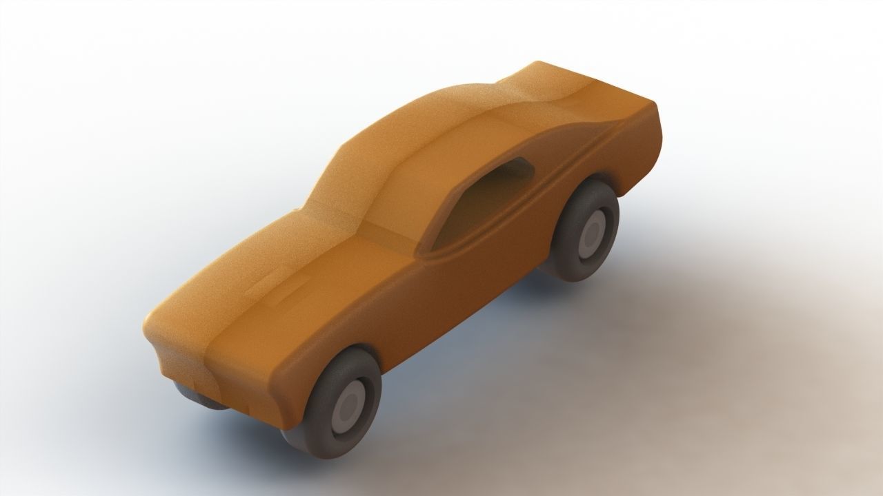 Block car 3D print model_1