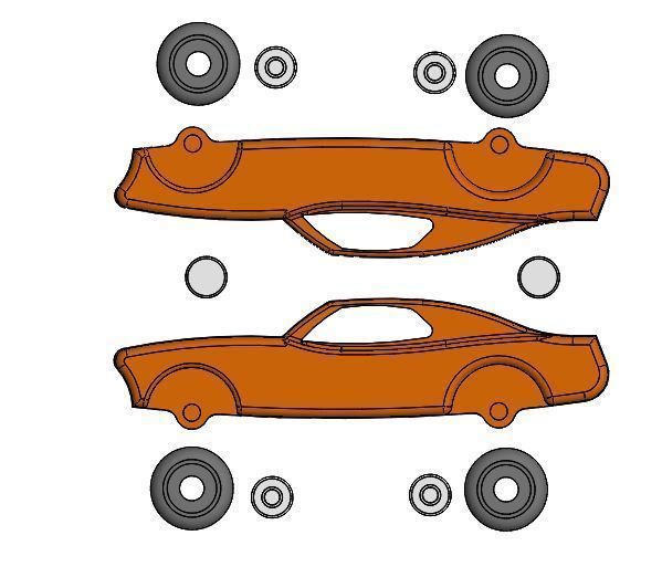 Block car 3D print model_10