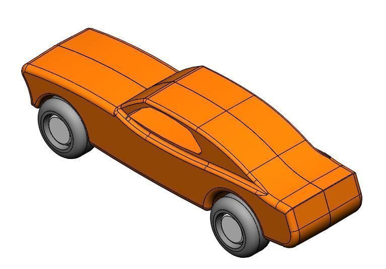 Block car 3D print model_9