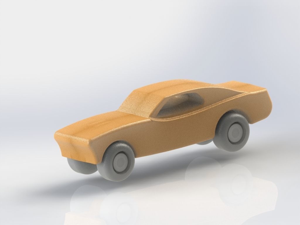 Block car 3D print model_8