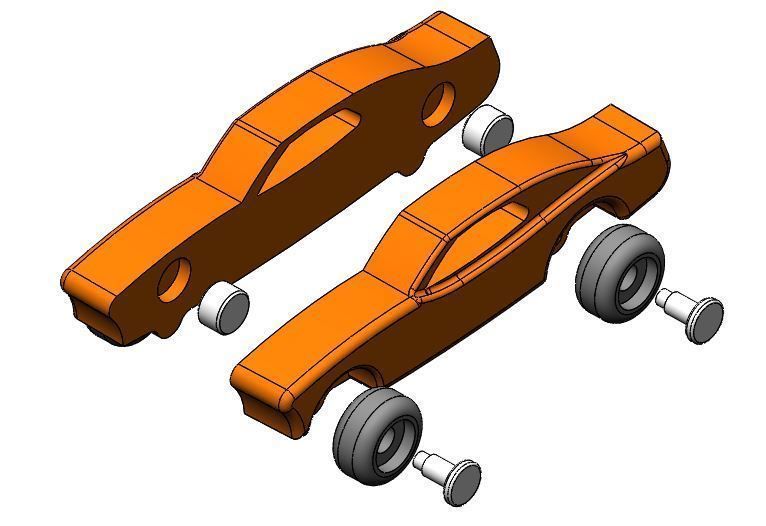 Block car 3D print model_12