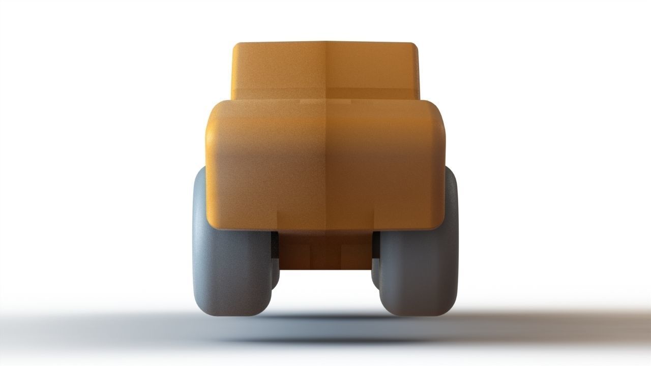 Block car 3D print model_3