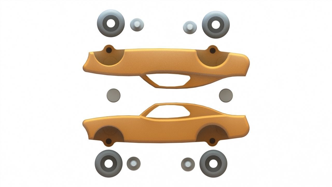 Block car 3D print model_5