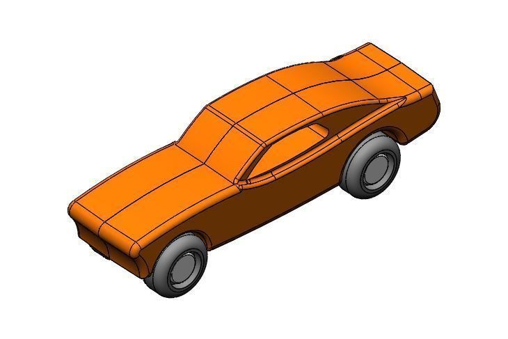 Block car 3D print model_7