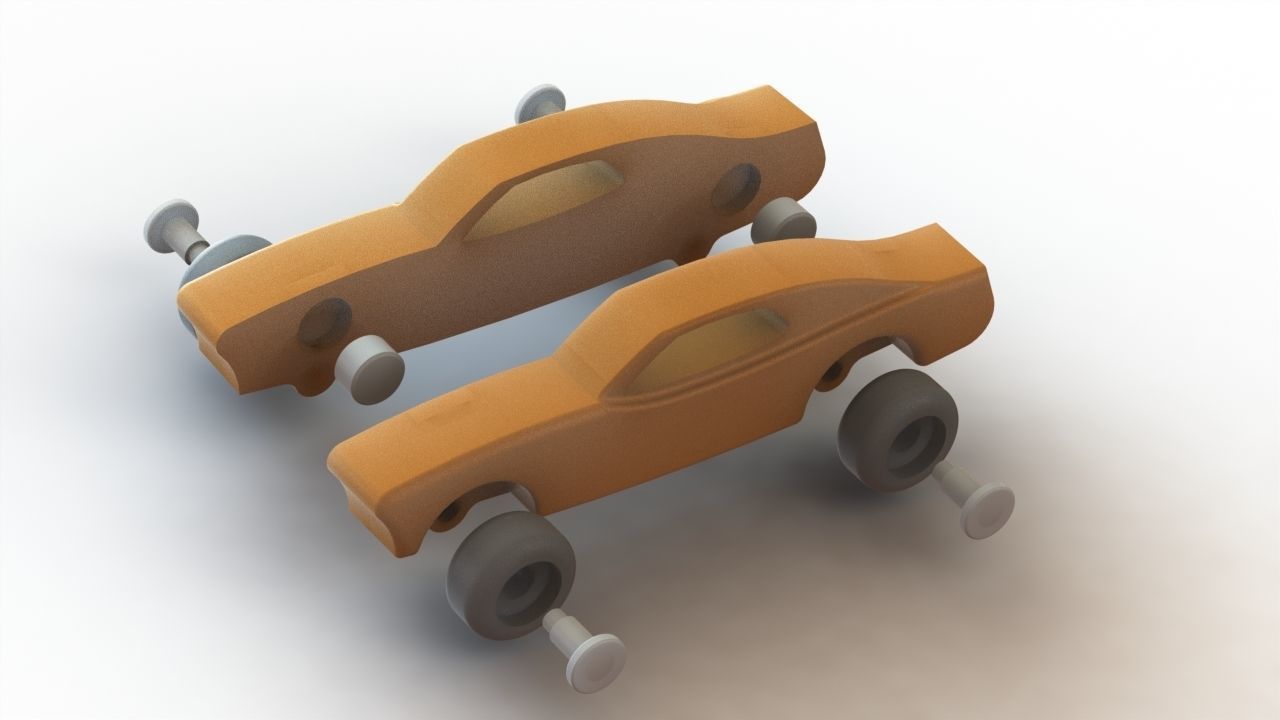Block car 3D print model_4