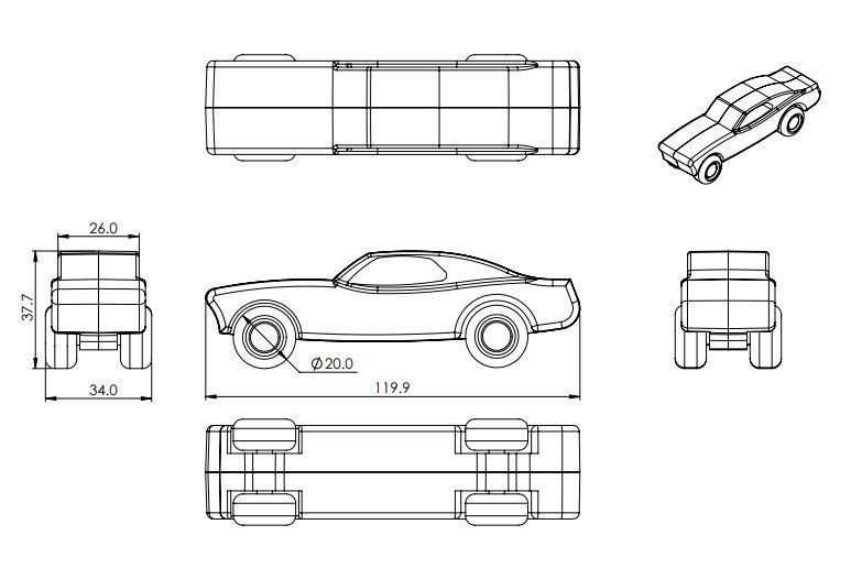 Block car 3D print model_17