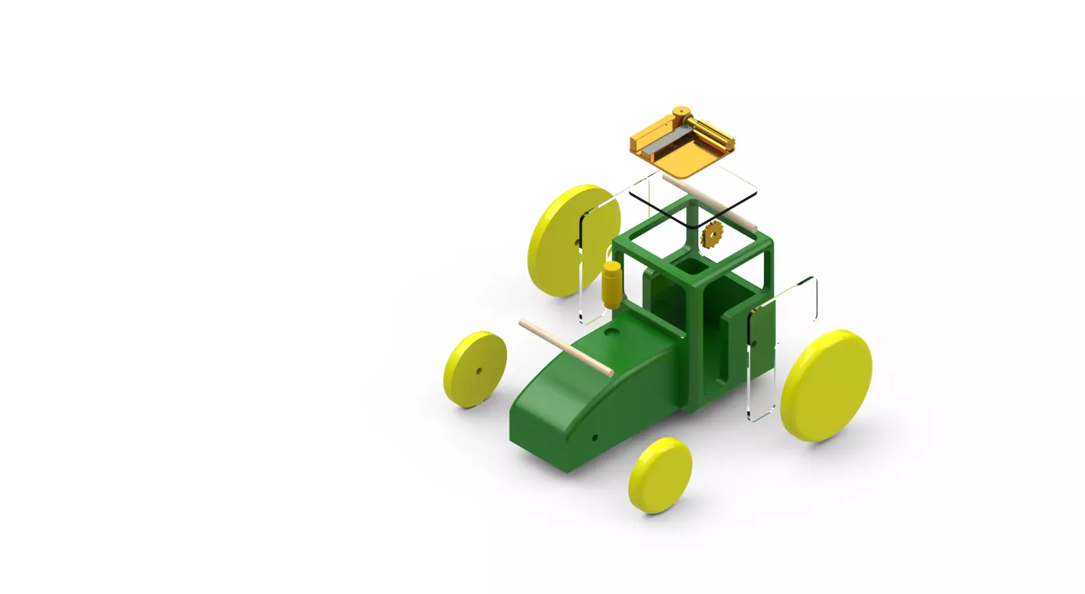 Tractor toy 3D print model