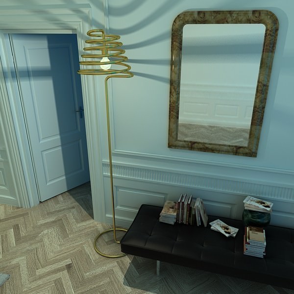 10 Modern Floor Lamps 3D model_19