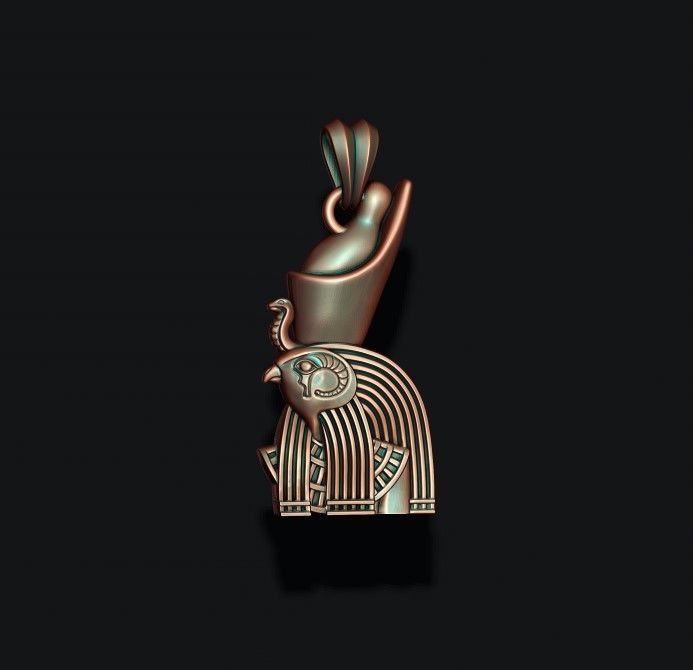 Horus pendant 3D print model_3