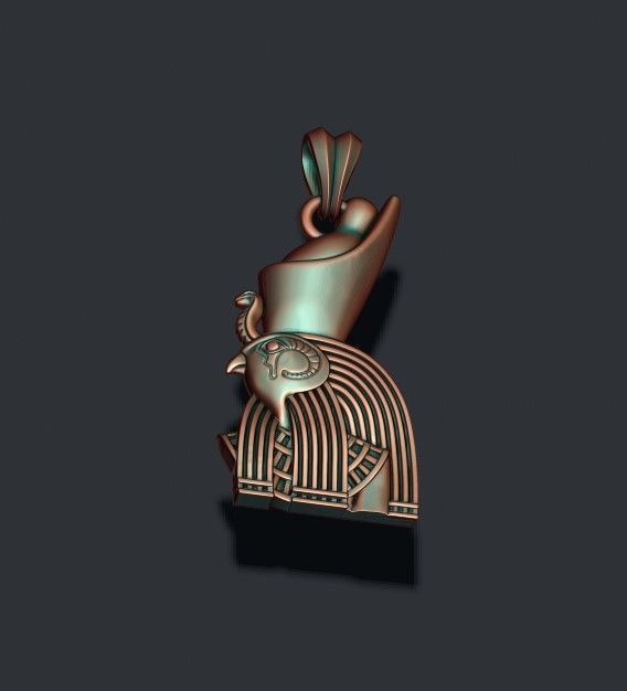 Horus pendant 3D print model_4